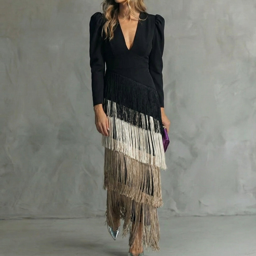 La Scintilla | Robe Élégante Franges Élise