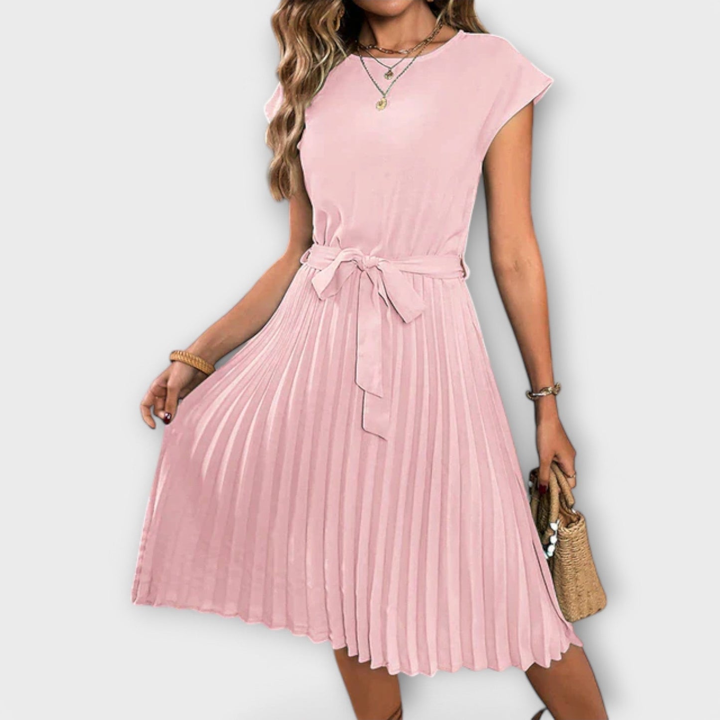 Shira™ | Robe Midi Plissée d'Été
