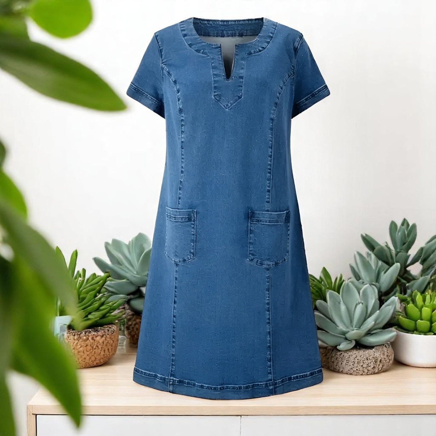 Liz™ | Robe en Denim Quotidien