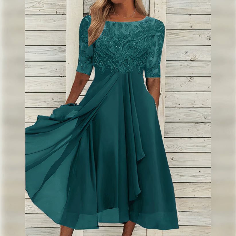 Harper™ | Robe midi en dentelle élégante