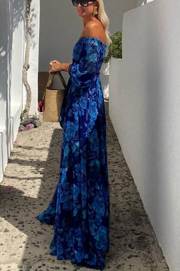 Luna™ | Robe Maxi à Imprimé Floral avec Manches Dégagées