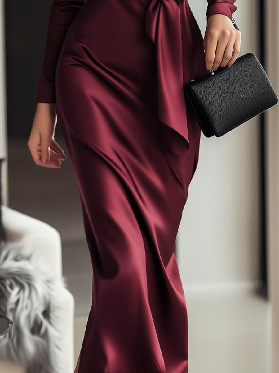 La Scintilla | ROBE PORTAFOGLIO EN SATIN