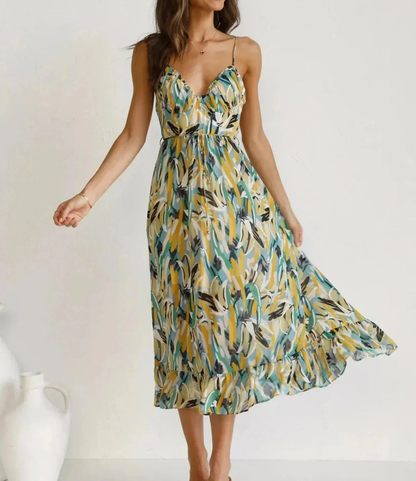 La Scintilla | Robe Midi Couleur Éclatante