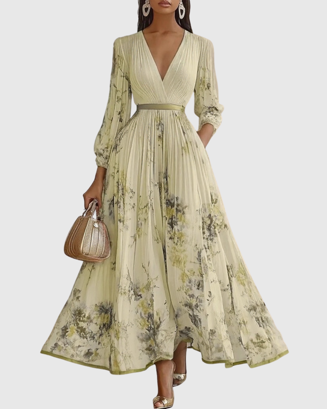 Rowella | Élégant Robe Maxi Plissée