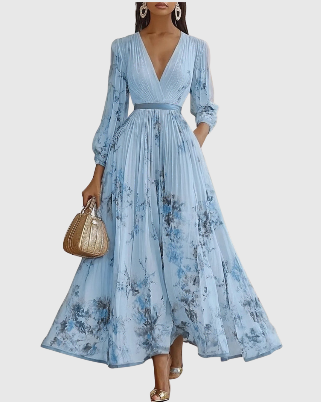 Rowella | Élégant Robe Maxi Plissée