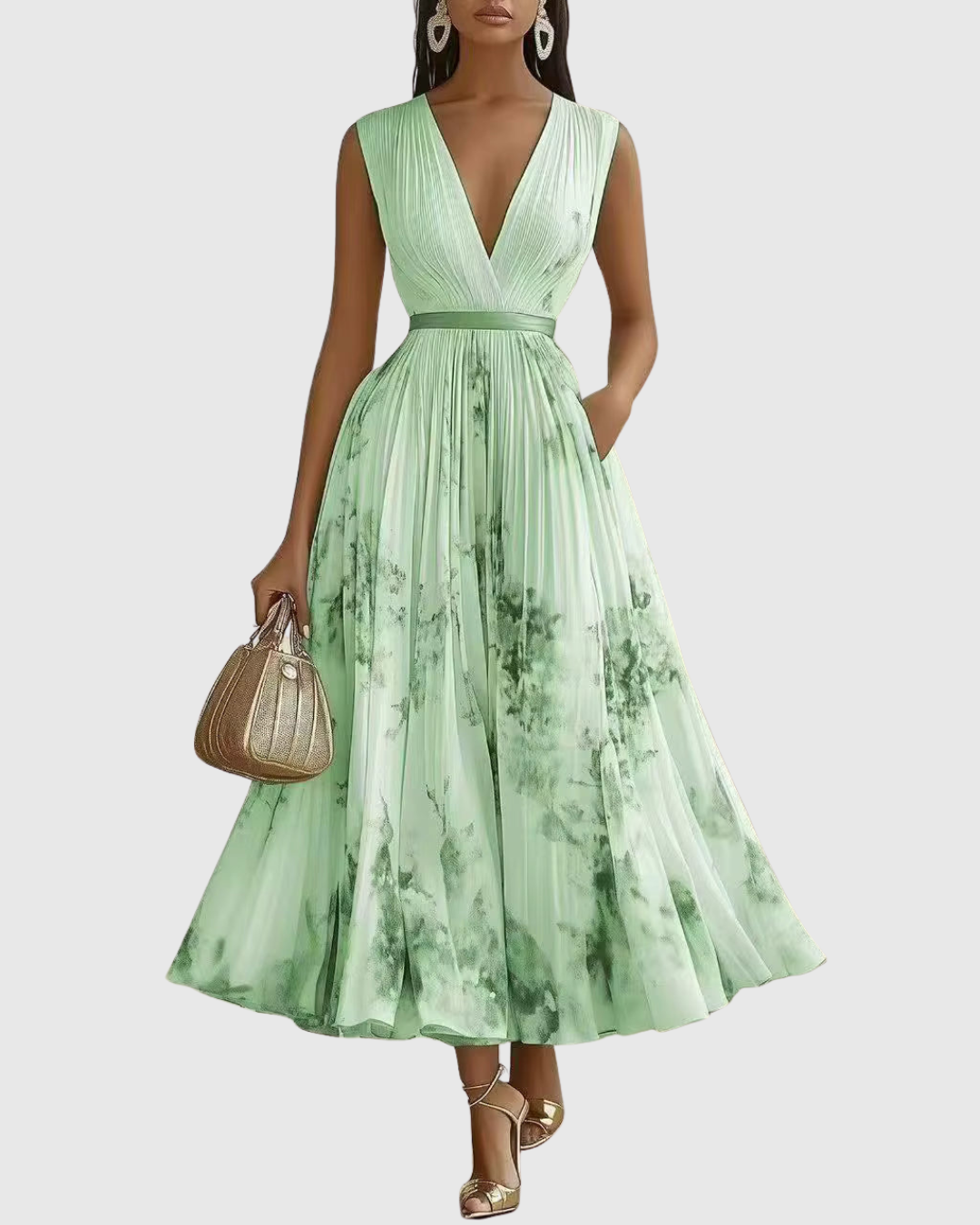 Rowella | Élégant Robe Maxi Plissée