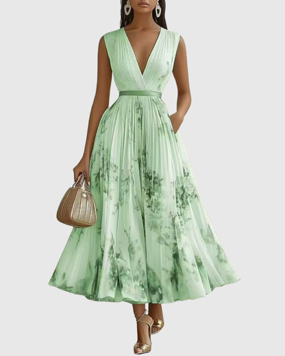 Rowella | Élégant Robe Maxi Plissée