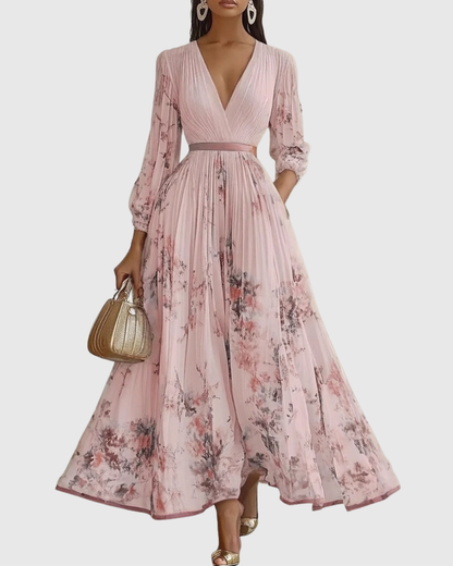 Rowella | Élégant Robe Maxi Plissée