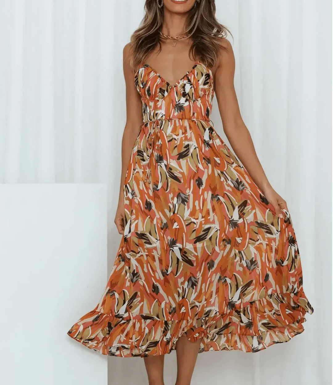 La Scintilla | Robe Midi Couleur Éclatante