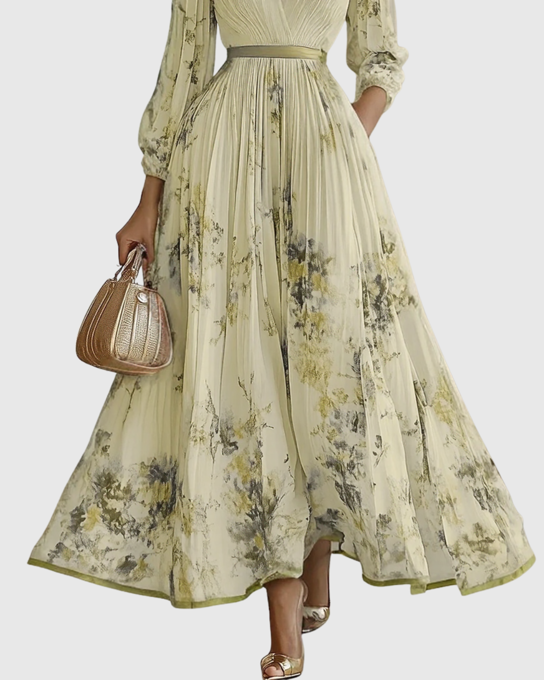 Rowella | Élégant Robe Maxi Plissée