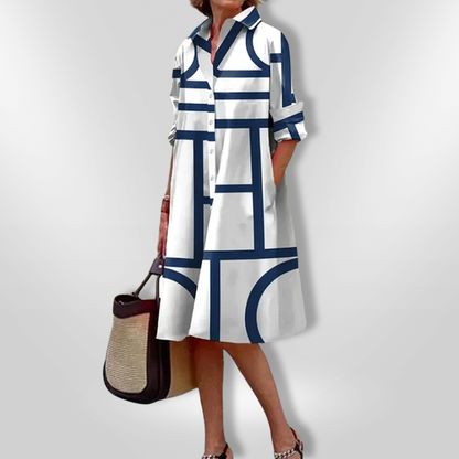 Bruria™ | Robe Midi Géométrique
