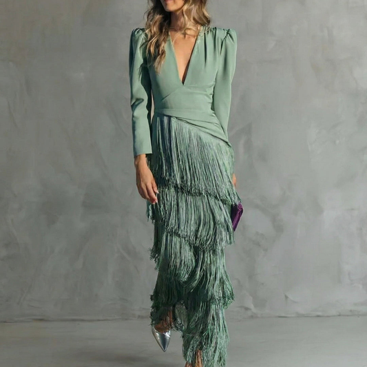 La Scintilla | Robe Élégante Franges Élise