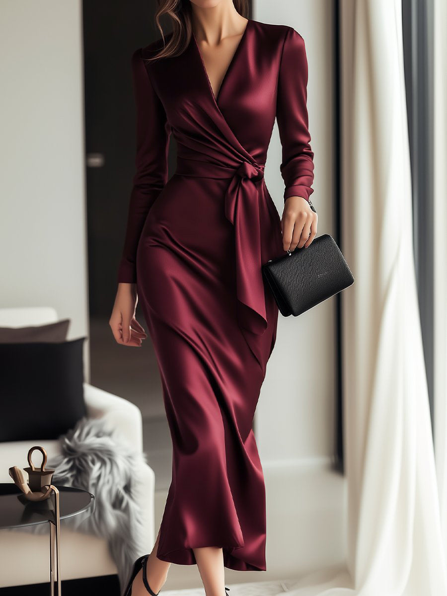 La Scintilla | ROBE PORTAFOGLIO EN SATIN