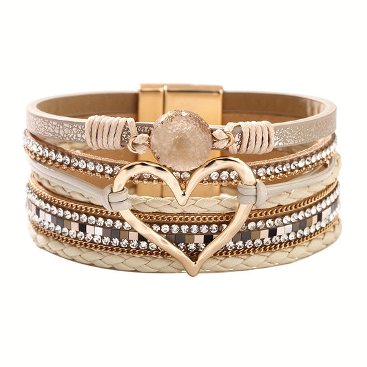Bracelet Boho Multistrat en Cuir