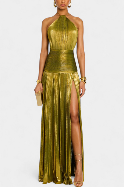 La Scintilla | Robe Maxi Éclat Doré