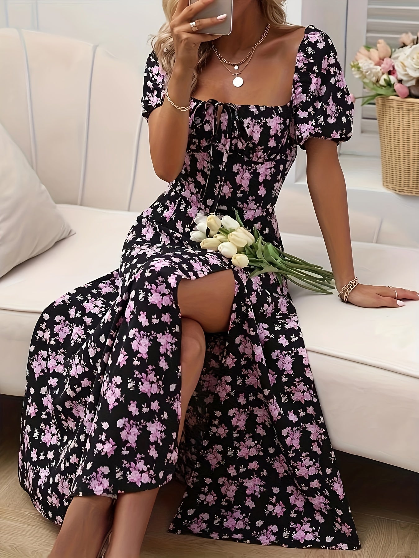 La Scintilla | Robe Élégante Florale Chloé