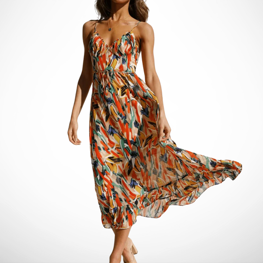 La Scintilla | Robe Midi Couleur Éclatante