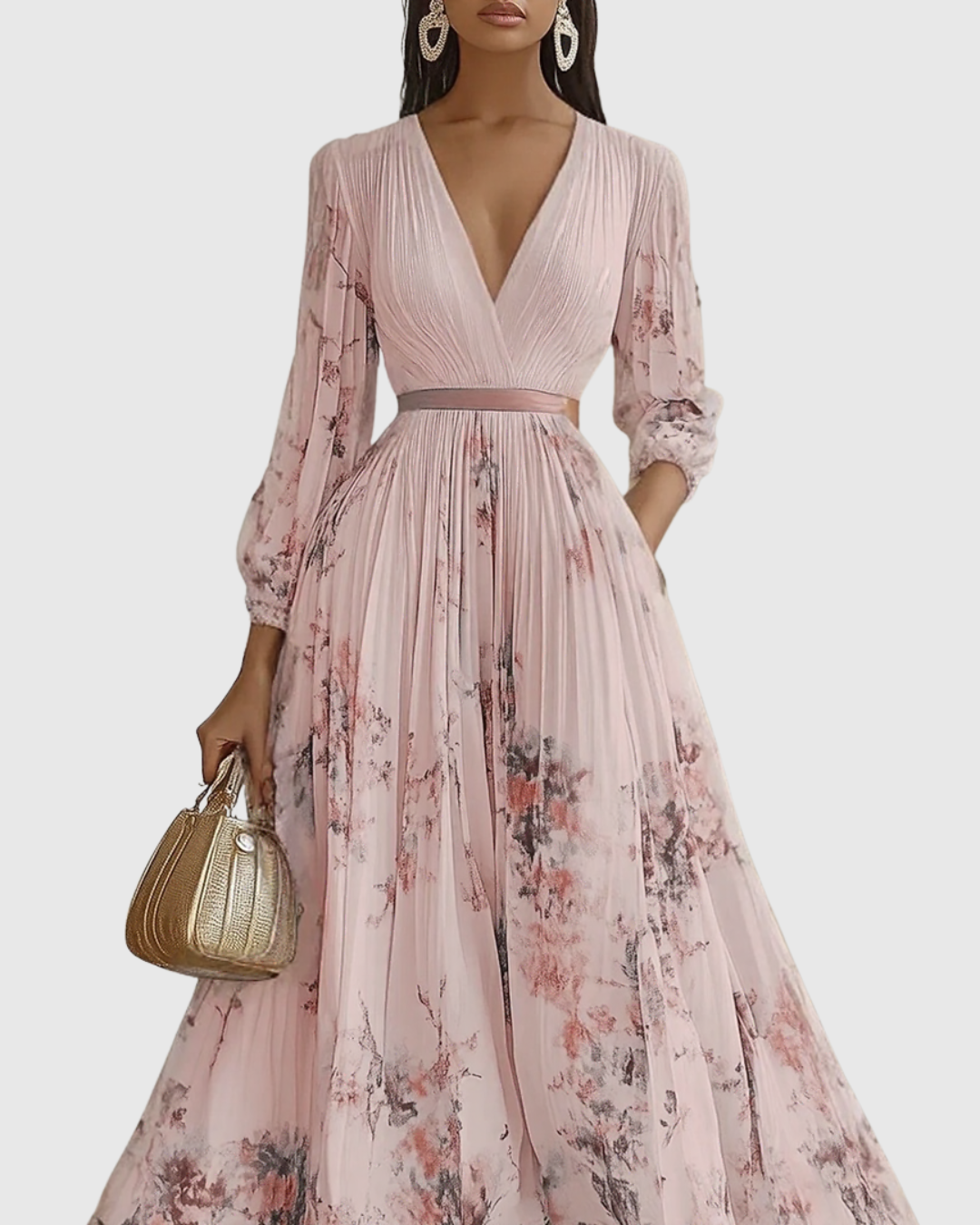 Rowella | Élégant Robe Maxi Plissée