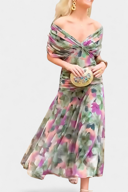 Florendra™ | Robe Longue Fleurie Col V