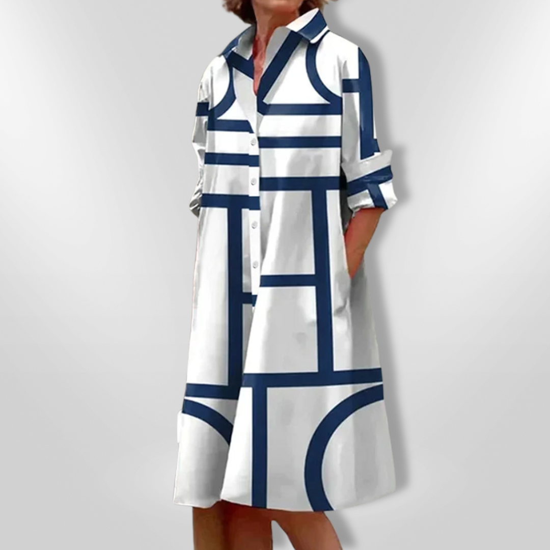 Bruria™ | Robe Midi Géométrique