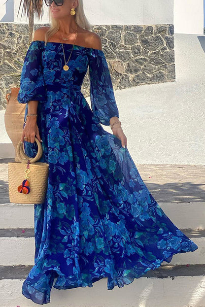 Luna™ | Robe Maxi à Imprimé Floral avec Manches Dégagées