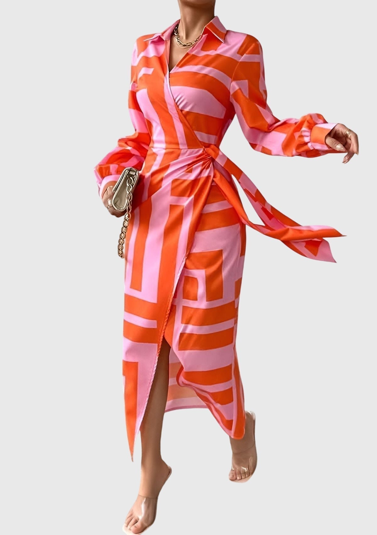 Everly | Robe Élégante Enveloppante avec Imprimé