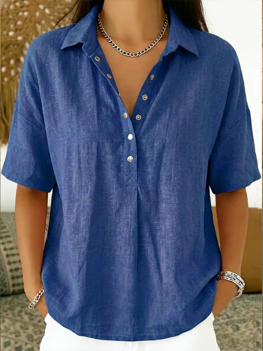 Tessa | Blouse à col et boutons