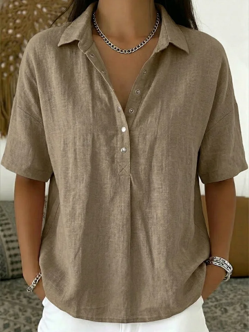 Tessa | Blouse à col et boutons