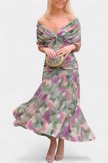Florendra™ | Robe Longue Fleurie Col V