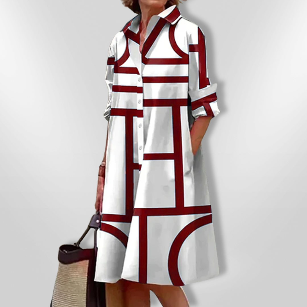 Bruria™ | Robe Midi Géométrique