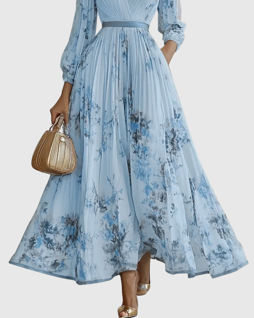 Rowella | Élégant Robe Maxi Plissée