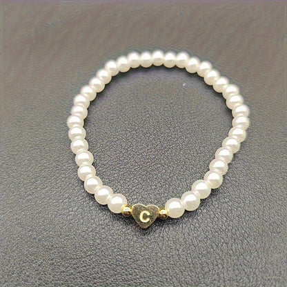 Bracelet Chic avec Initiale en Cœur (A–Z)
