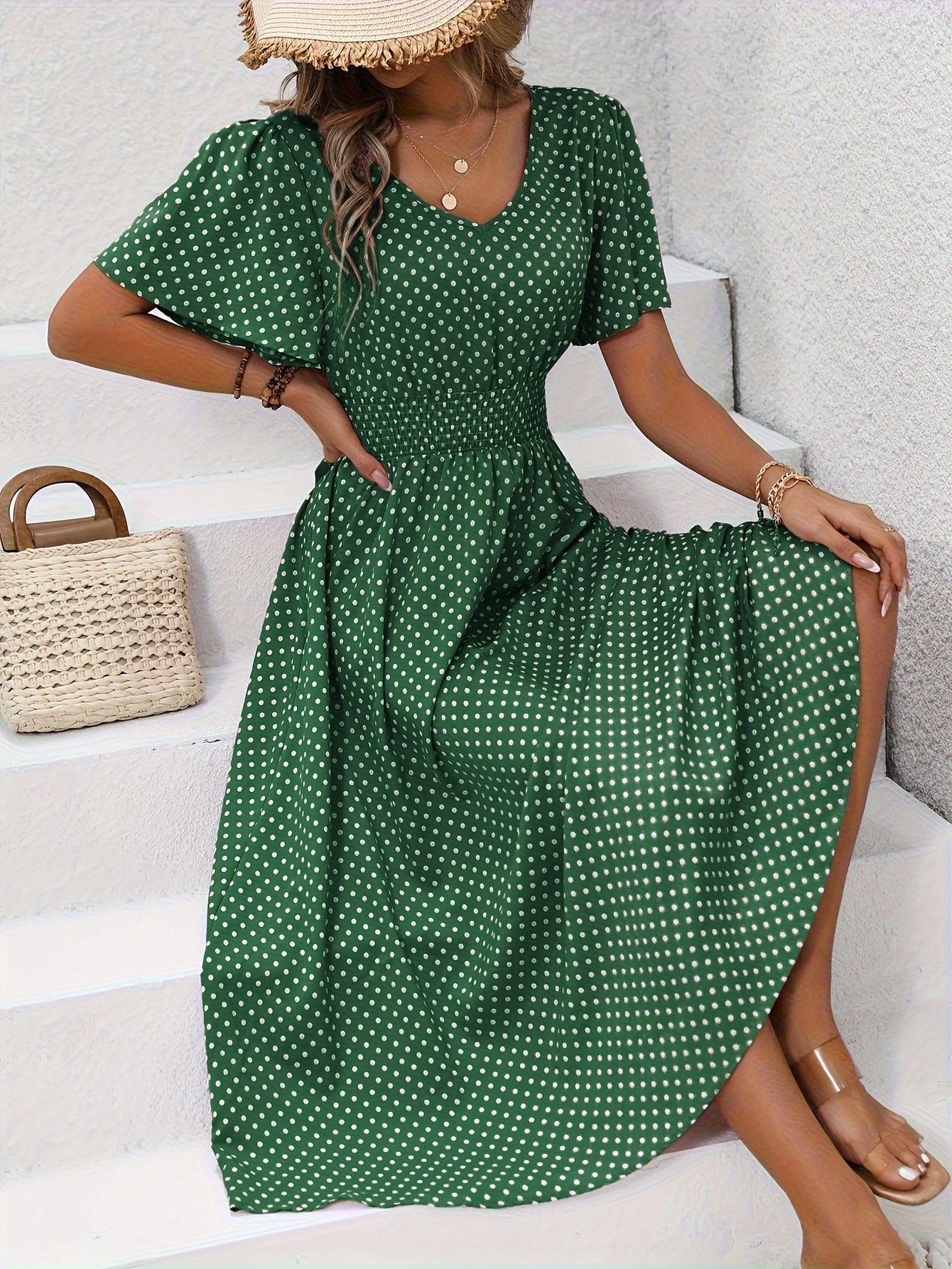 La Scintilla | Robe Élégante Pois Élisa