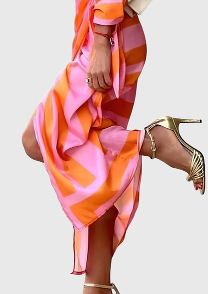 Everly | Robe Élégante Enveloppante avec Imprimé