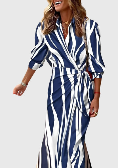 Everly | Robe Élégante Enveloppante avec Imprimé