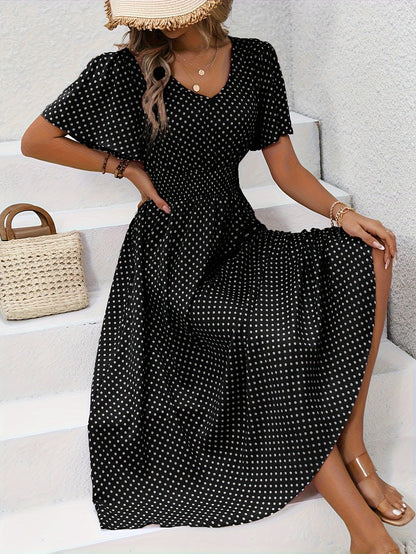 La Scintilla | Robe Élégante Pois Élisa