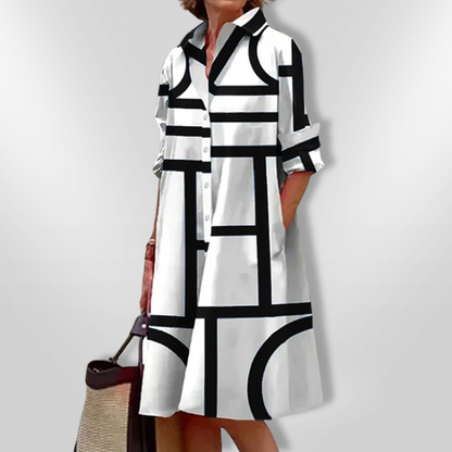 Bruria™ | Robe Midi Géométrique