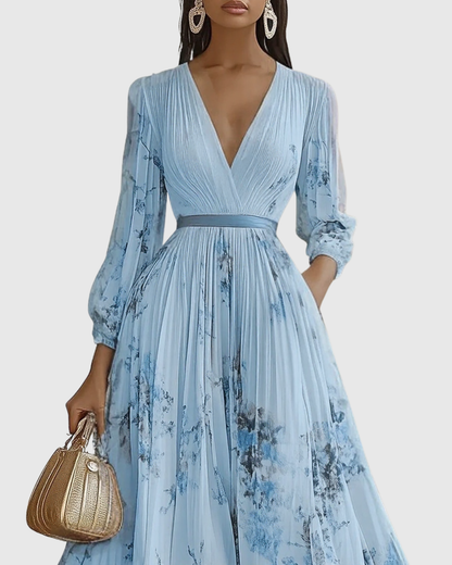 Rowella | Élégant Robe Maxi Plissée