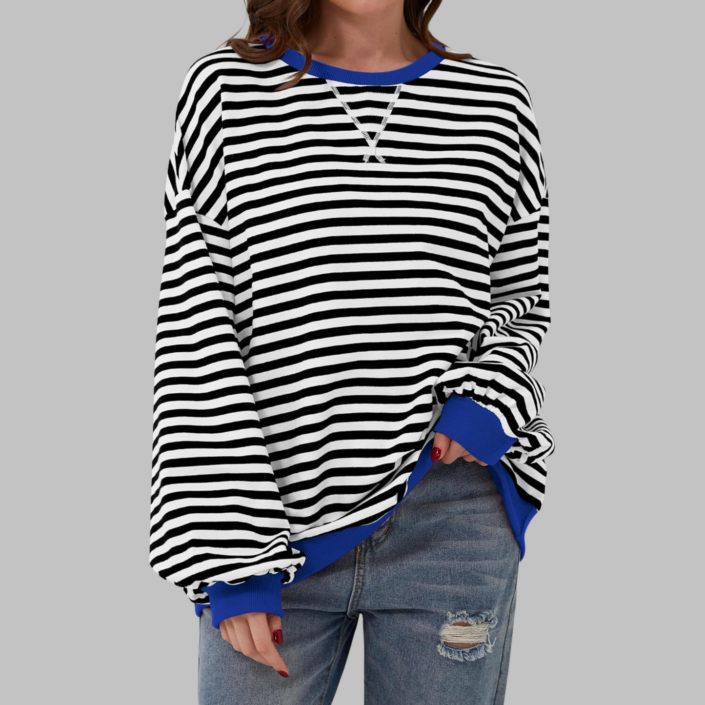 Chloe - Pull Rayé Décontracté