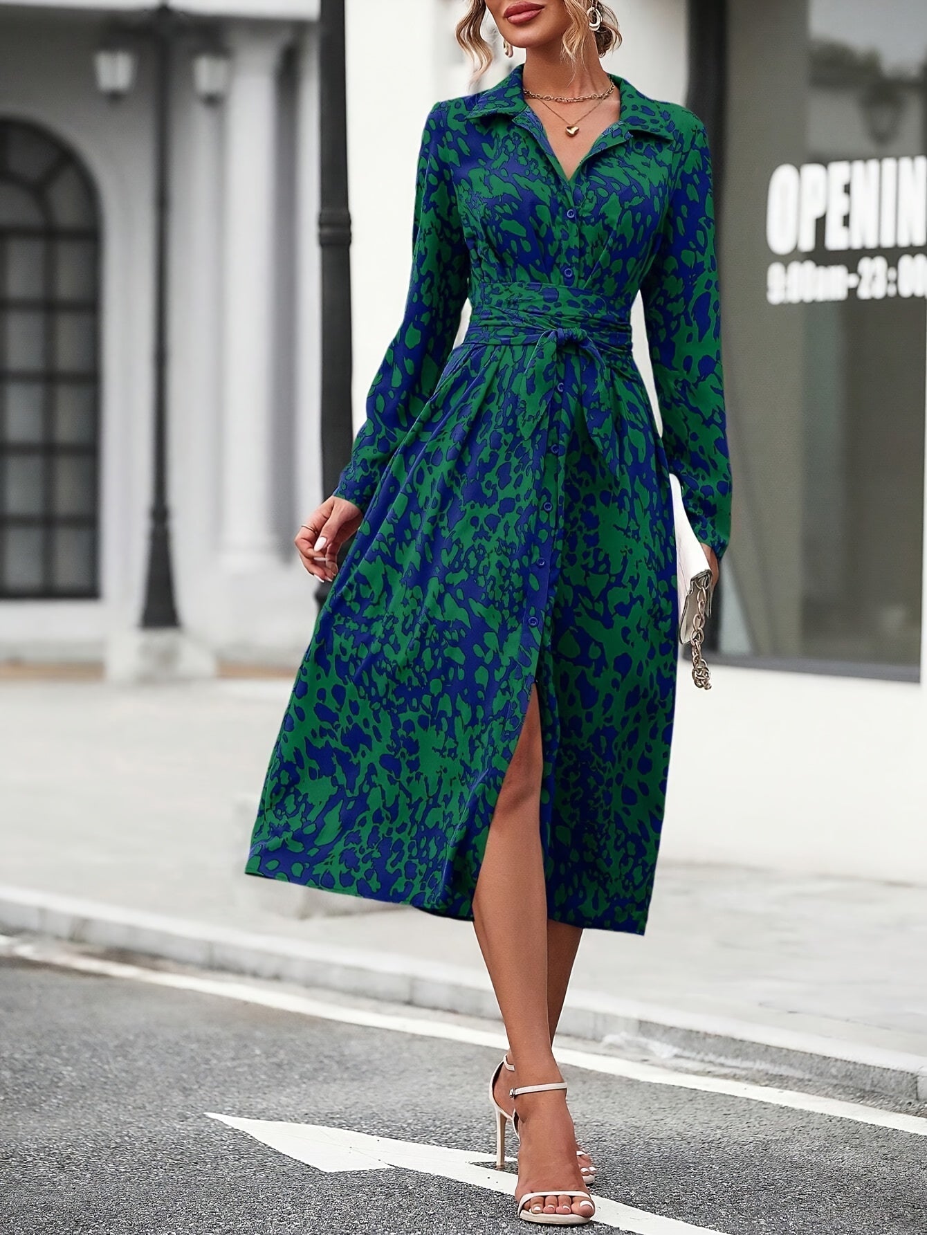 Zafira™ | Robe Chemise Géométrique