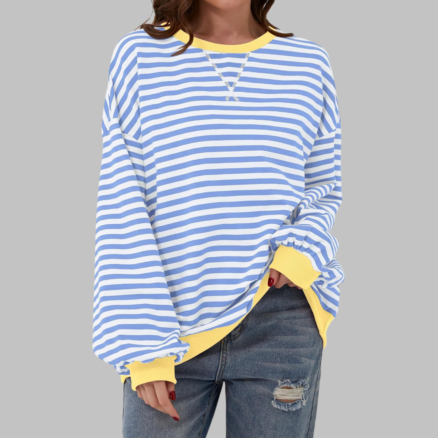Chloe - Pull Rayé Décontracté