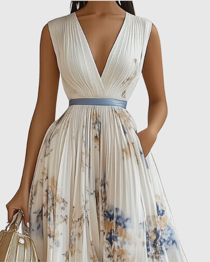 Rowella | Élégant Robe Maxi Plissée