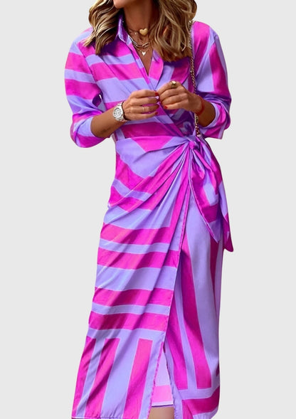 Everly | Robe Élégante Enveloppante avec Imprimé