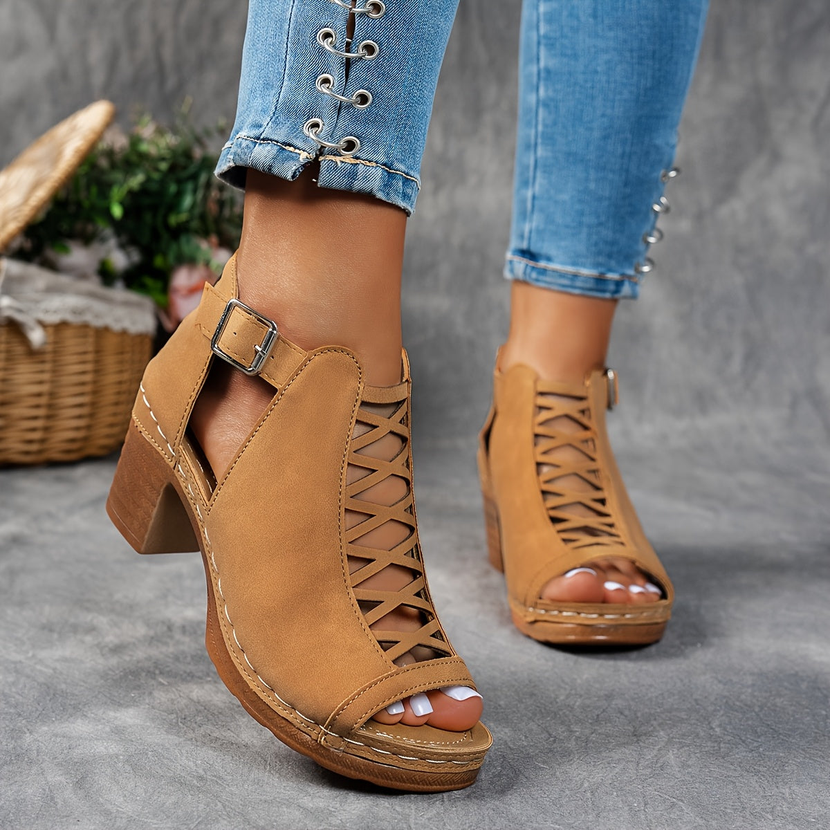 Nessa - Sandales à Talons en Maille
