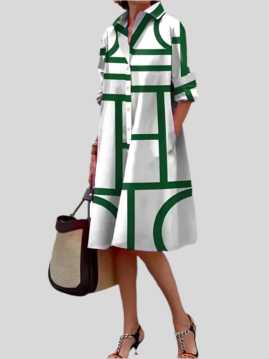 Bruria™ | Robe Midi Géométrique