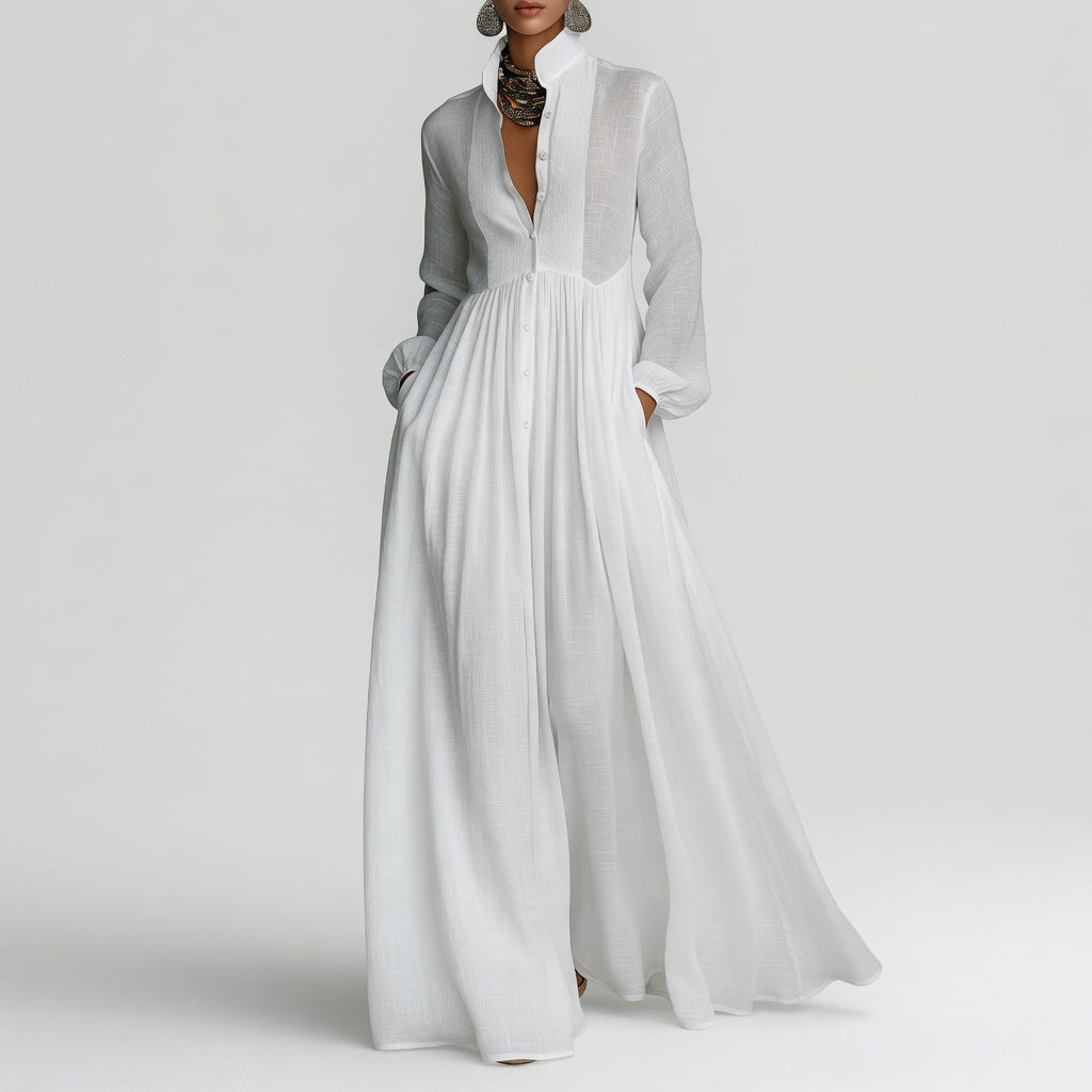 Élisa™ — Robe maxi minimaliste raffinée
