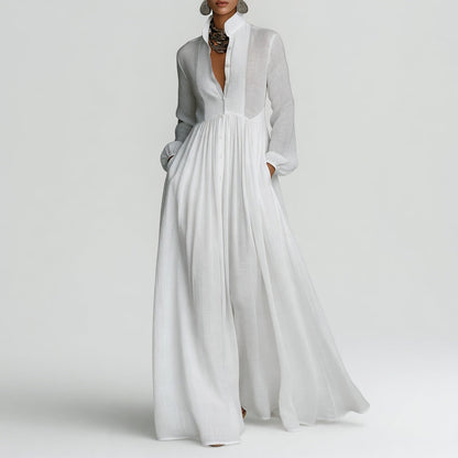 Élisa™ — Robe maxi minimaliste raffinée