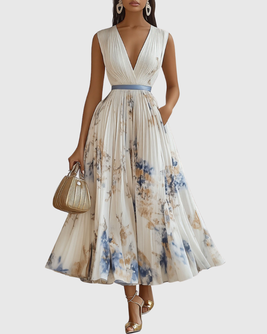 Rowella | Élégant Robe Maxi Plissée