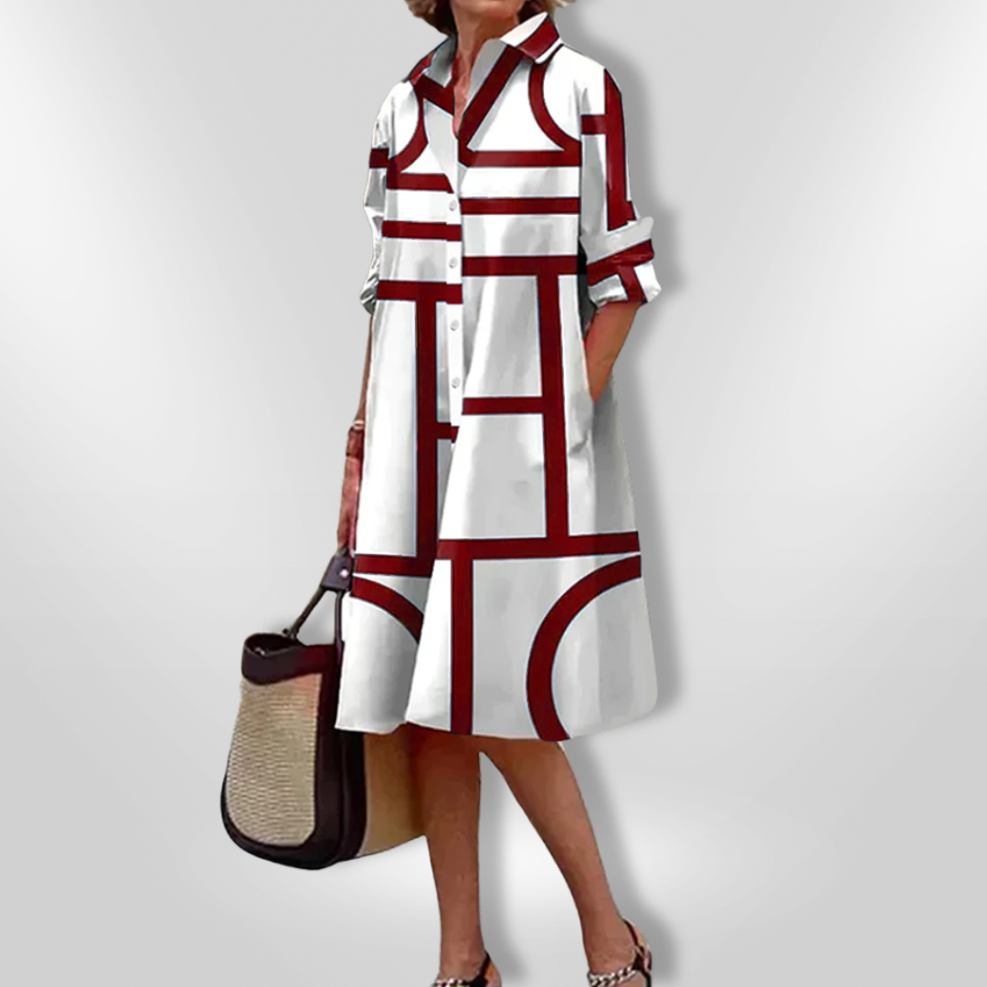 Bruria™ | Robe Midi Géométrique