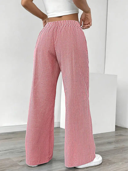 Louise - Pantalons Rayés Décontractés